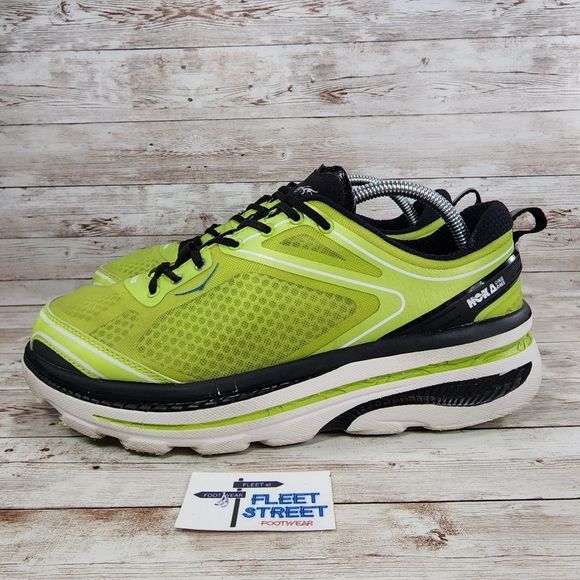 Hoka One One Mens Bondi 3 Green Black Low Top Running Sneakers Size US 9.5 M - Picture 3 of 10